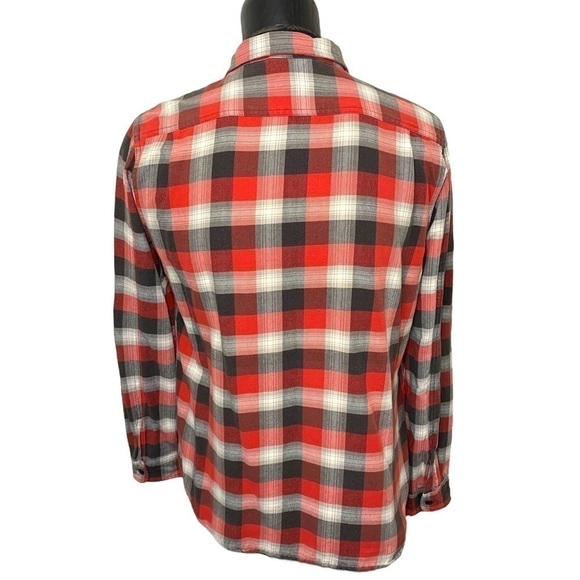 𝅺denim & Supply Ralph Lauren Vintage Black Red Checks Cotton Casual Down Shirt L - Picture 3 of 11